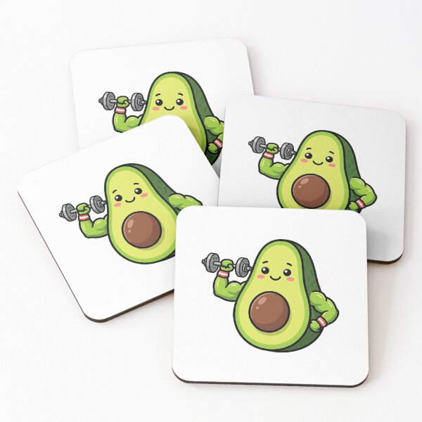 Item preview,  Avocado Lifting Weights Cute Die Cut Sticker Fitness Food Humor Gift designed and sold by Bmd4Fitness.