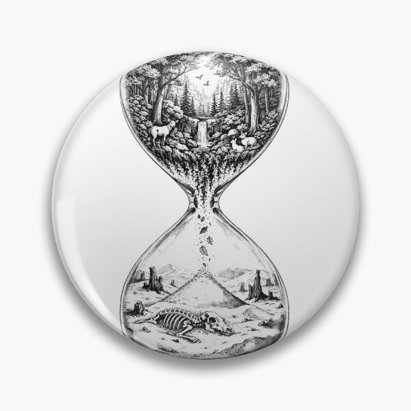 Item preview, Hourglass Ecosystem Forest Dissolving to Desert Time Consuming Nature Renewal Hope Art designed and sold by Dejbar.