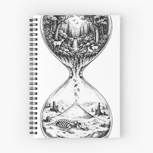 Item preview, Hourglass Ecosystem Forest Dissolving to Desert Time Consuming Nature Renewal Hope Art designed and sold by Dejbar.