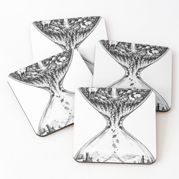 Item preview, Hourglass Ecosystem Forest Dissolving to Desert Time Consuming Nature Renewal Hope Art designed and sold by Dejbar.