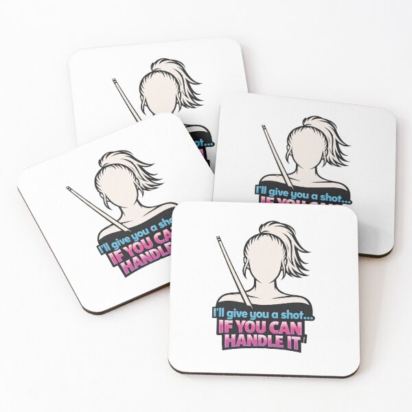 Item preview, woman pool player, if you can handle it  designed and sold by Crazyhuskychick.