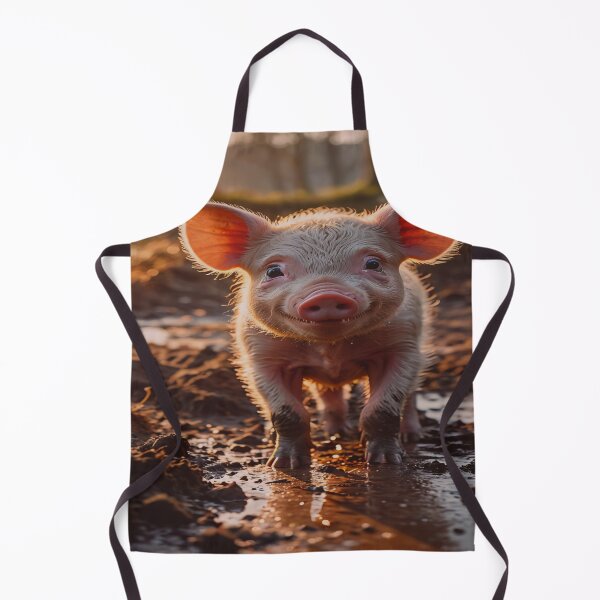 Item preview, Adorable Piglet in Golden Sunset Light designed and sold by BeautifulVirtues.