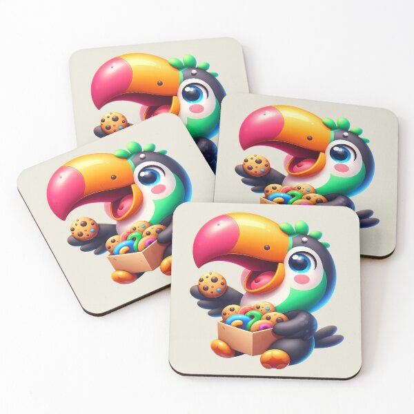 Item preview, Cute Cereal Cookie Toucan and Froot Loops Box designed and sold by Art-Arcade6.