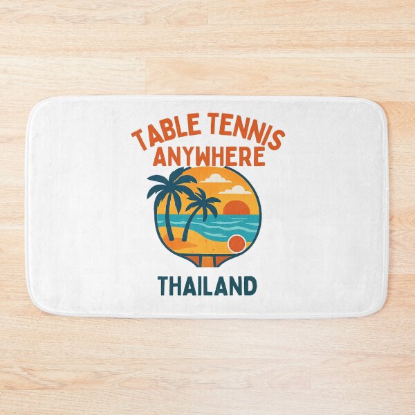 Item preview, Thailand Table Tennis Anywhere Tropical Retro Sunset Paddle T-Shirt designed and sold by OhMyPingCo.