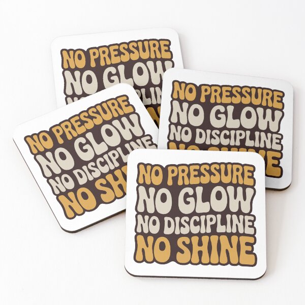 Item preview, No Pressure No Glow Retro Motivational Typography designed and sold by Musabinho.