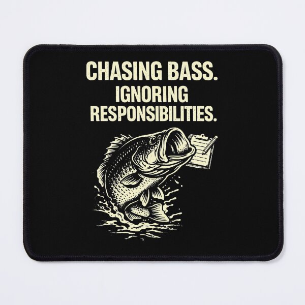 Item preview, Chasing Bass Ignoring Responsibilities Shirt – Funny Bass Fishing Tee, Fishing Humor Design, Angler Gift, Lake Life Shirt designed and sold by WildWonderfulWear.