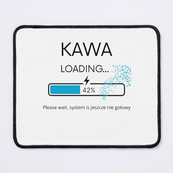 Item preview, White Kawa Loading - System Jeszcze Nie Gotowy designed and sold by VibePolinglish.