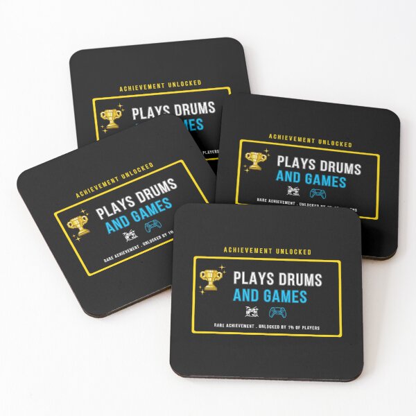 Item preview, Achievement Unlocked: Drummer Gamer – Plays Drums and Games designed and sold by RhythmRespawn.