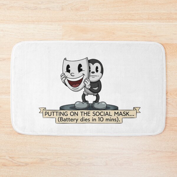 Item preview, Putting on the Social Mask - Low Social Battery Introvert Humor designed and sold by PoomDesign.