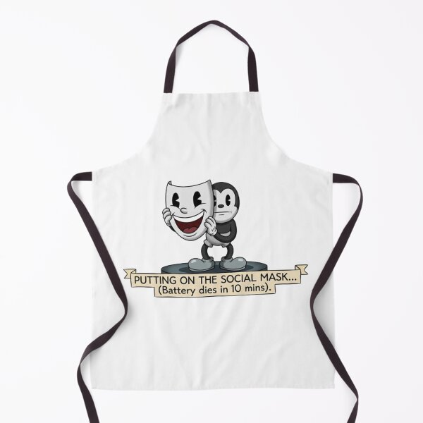 Item preview, Putting on the Social Mask - Low Social Battery Introvert Humor designed and sold by PoomDesign.