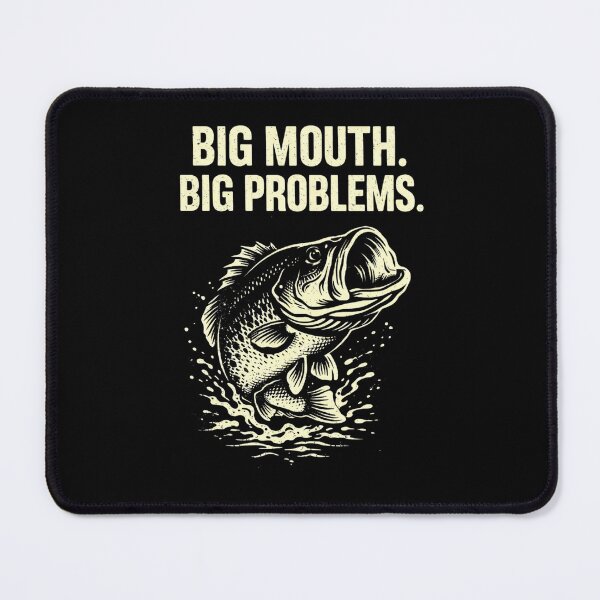 Item preview, Big Mouth Big Problems Shirt – Largemouth Bass Fishing Tee, Funny Fishing Design, Bass Angler Gift, Fishing Graphic designed and sold by WildWonderfulWear.