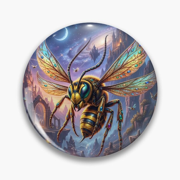 Item preview, Giant Fantasy Bee - Jeweled Wings Art designed and sold by Lucid Dream Pixel.
