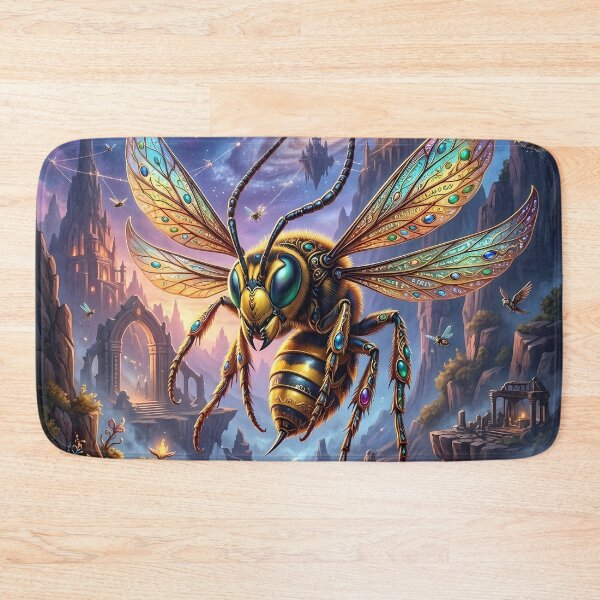 Item preview, Giant Fantasy Bee - Jeweled Wings Art designed and sold by Lucid Dream Pixel.