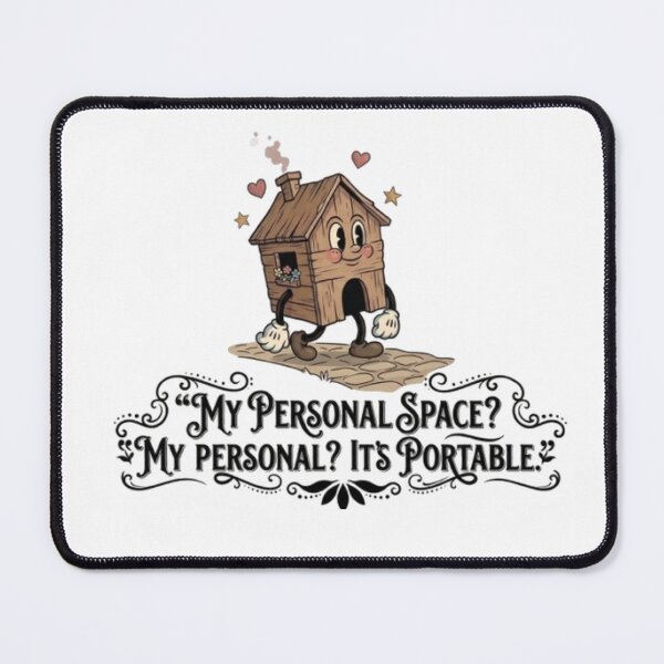 Item preview, Portable Personal Space - Retro Cartoon Introvert Quote designed and sold by PoomDesign.