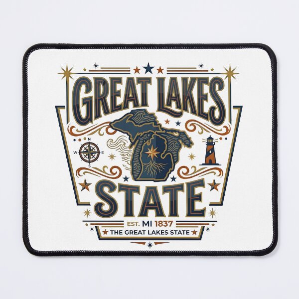Item preview, Michigan lakes, usa travel, lake superior, lake michigan, lake huron, lake erie designed and sold by TrueArtVibes.