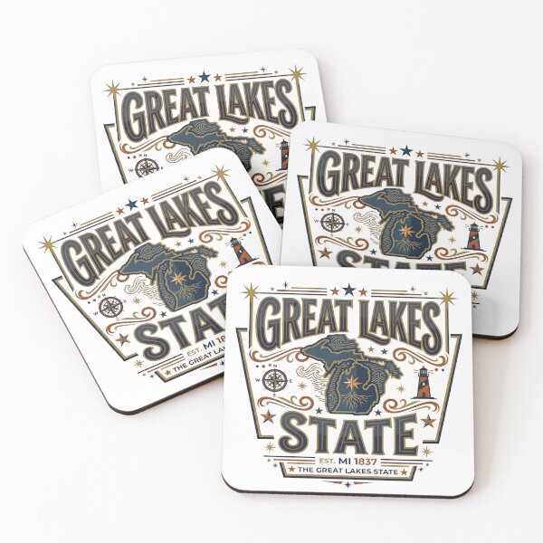 Item preview, Michigan lakes, usa travel, lake superior, lake michigan, lake huron, lake erie designed and sold by TrueArtVibes.