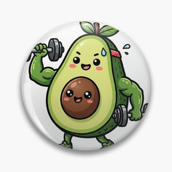 Item preview, Avocado Lifting Weights Cute Die Cut Sticker Fitness Food Humor Gift designed and sold by Bmd4Fitness.