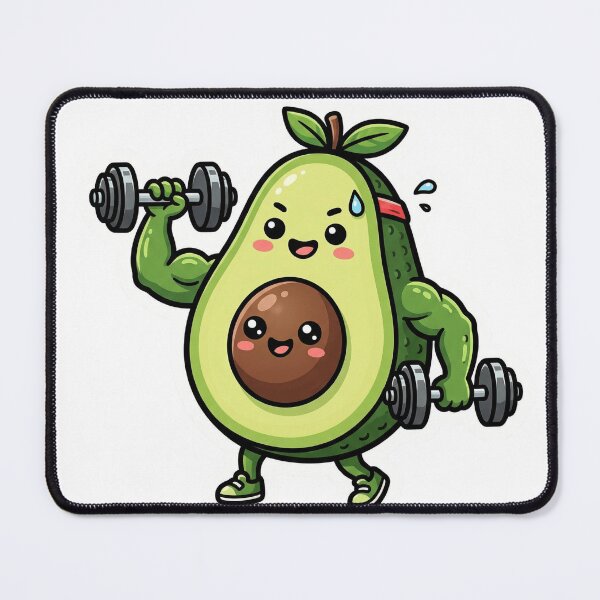 Item preview, Avocado Lifting Weights Cute Die Cut Sticker Fitness Food Humor Gift designed and sold by Bmd4Fitness.