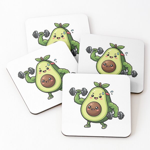 Item preview, Avocado Lifting Weights Cute Die Cut Sticker Fitness Food Humor Gift designed and sold by Bmd4Fitness.