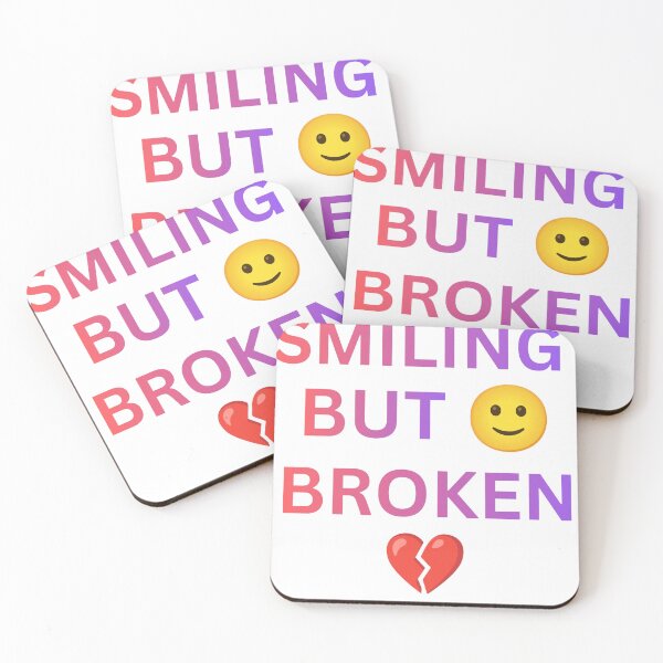 Item preview, Smiling But Broken Aesthetic Quote Design designed and sold by PrataeAesthetics.