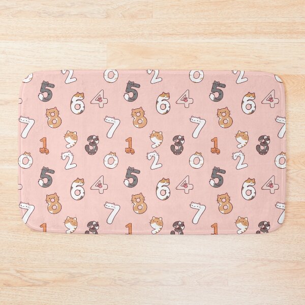 Item preview, Cute Pastel Cat Numbers Kawaii Animals Pattern designed and sold by BGMeYou.