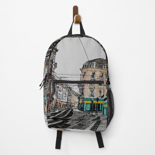 Item preview, Dresden Neustadt Schiefe Ecke Illustration – 01099 Urban Architecture Drawing designed and sold by UMA Urban Sketch.