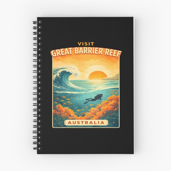 Item preview, Visit Great Barrier Reef Australia – Coral Reef Scuba Diving Travel Art designed and sold by Axivra.