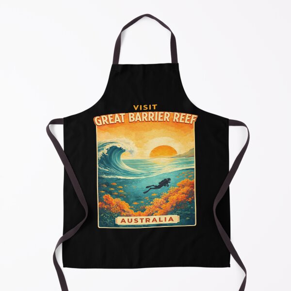 Item preview, Visit Great Barrier Reef Australia – Coral Reef Scuba Diving Travel Art designed and sold by Axivra.