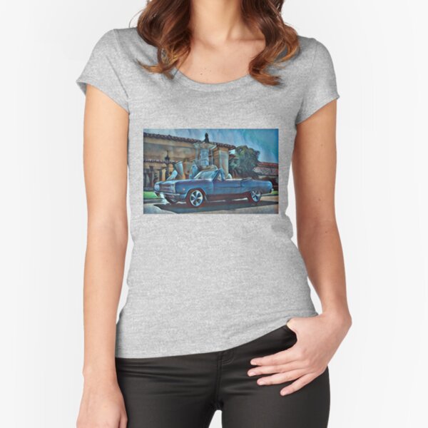 Classic Car Chevrolet Chevelle Convertible Fitted Scoop T-Shirt