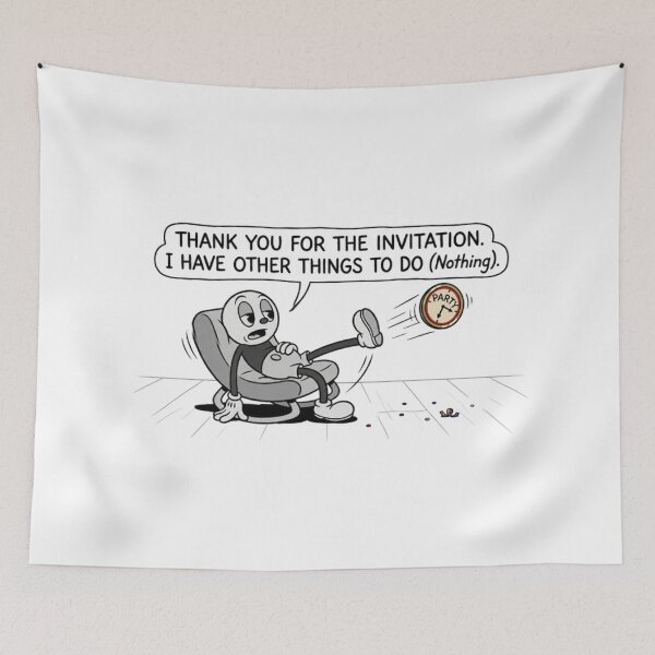 Item preview, I Have Other Things To Do (Nothing) - Retro Cartoon Introvert Humor designed and sold by PoomDesign.