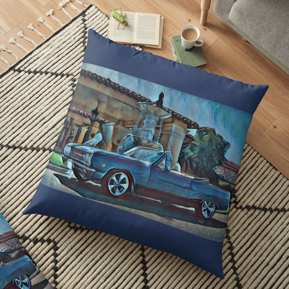 Classic Car Chevrolet Chevelle Convertible Floor Pillow