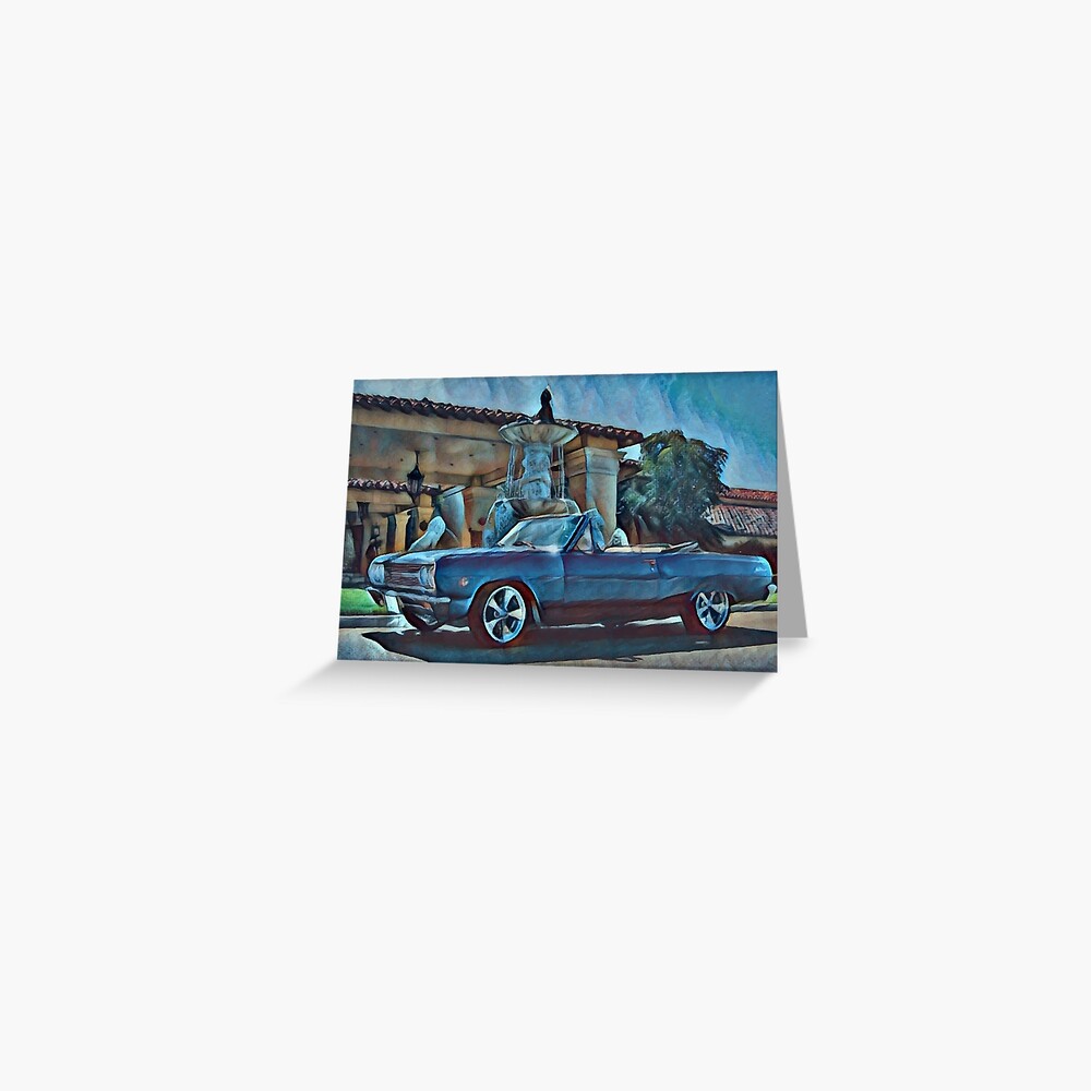 Classic Car Chevrolet Chevelle Convertible Greeting Card