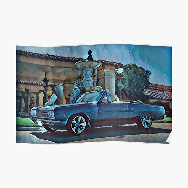Classic Car Chevrolet Chevelle Convertible Poster