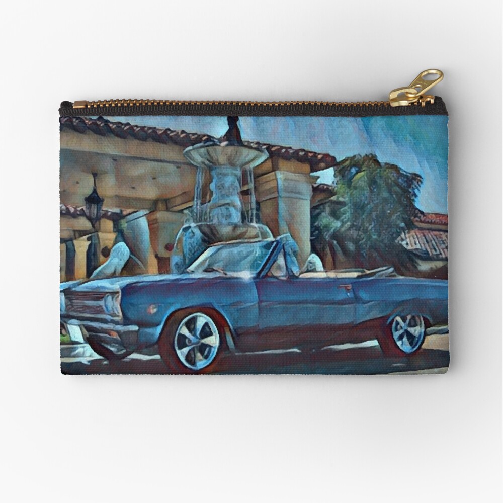 Classic Car Chevrolet Chevelle Convertible Zipper Pouch