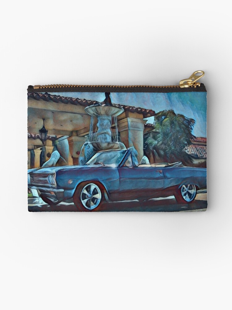 Thumbnail 1 of 4, Zipper Pouch, Classic Car Chevrolet Chevelle Convertible designed and sold by FranLafferty.