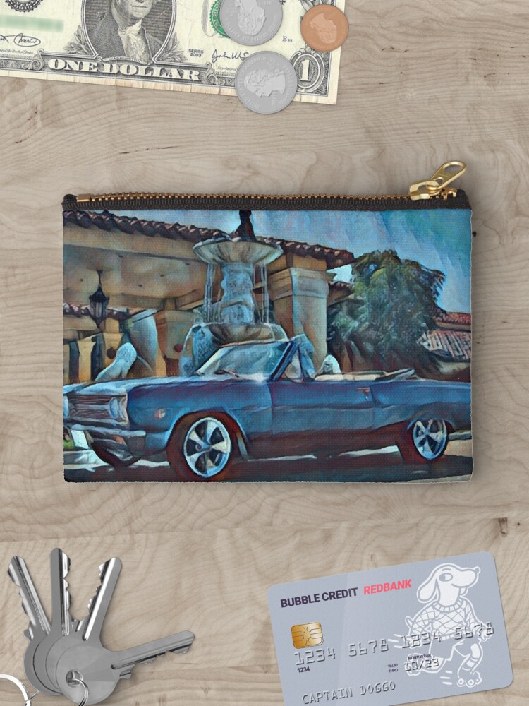 Thumbnail 3 of 4, Zipper Pouch, Classic Car Chevrolet Chevelle Convertible designed and sold by FranLafferty.