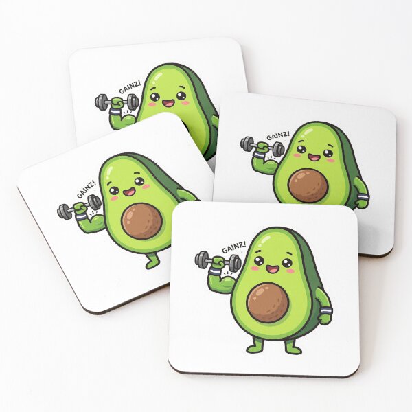 Item preview, Avocado Lifting Weights Cute Die Cut Sticker Fitness Food Humor Gift designed and sold by Bmd4Fitness.