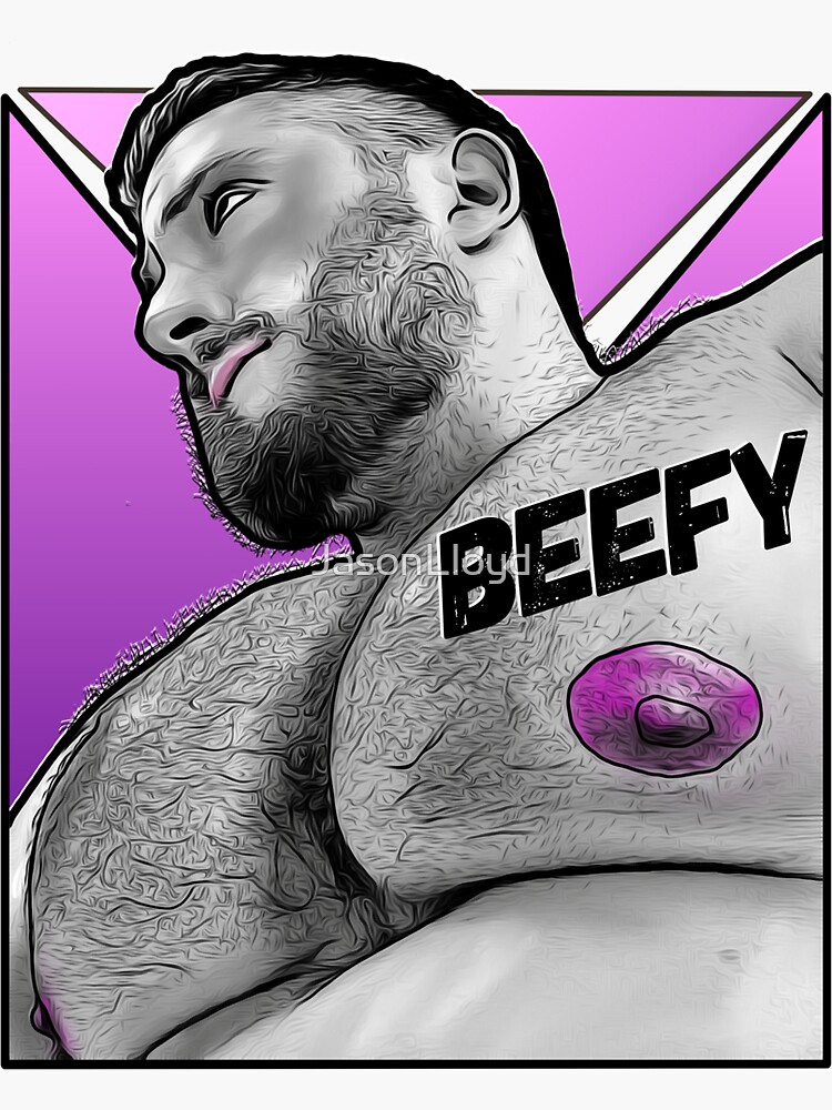 Beefy Men Water Bottle by Jason Lloyd