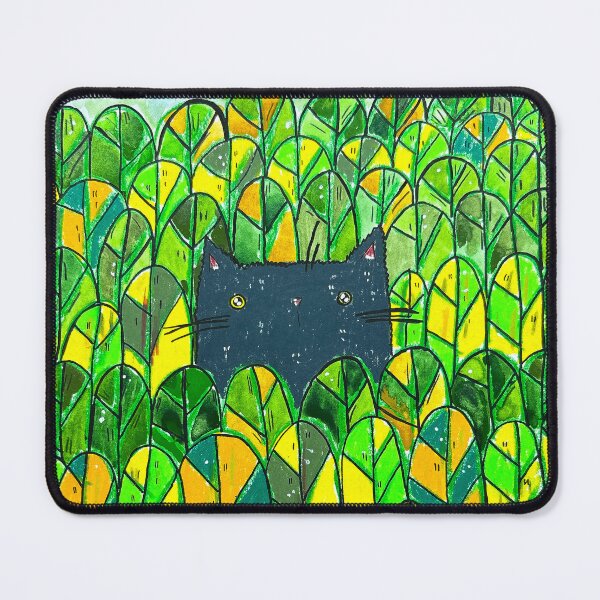 Item preview, Lost in the Leaves - Cute Cat Mixed Media - Day 71 of 365 designed and sold by BeeandKiwi.