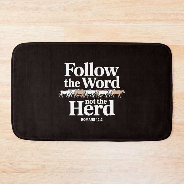 Item preview, Follow The Word Not The Herd – Christian Bible Isaiah Romans Horse Cow Design designed and sold by Redgiant87x.