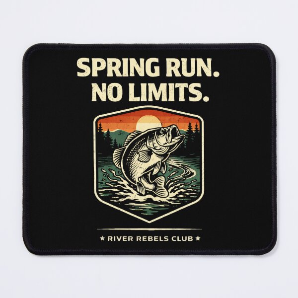 Item preview, Spring Run No Limits Shirt – Bass Fishing Tee, Spring Fishing Season Design, Angler Gift, River Rebels Club designed and sold by WildWonderfulWear.