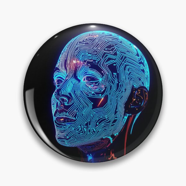 Item preview, Intricate digital head with glowing circuits in a futuristic design designed and sold by MiraCleAI.