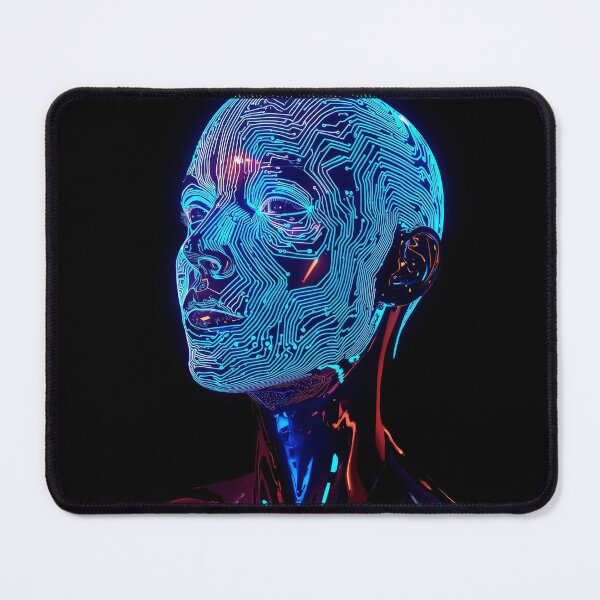 Item preview, Intricate digital head with glowing circuits in a futuristic design designed and sold by MiraCleAI.