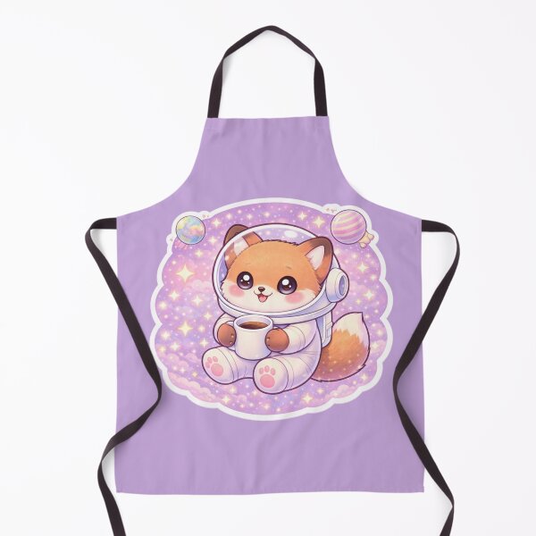 Item preview, Kawaii Space Fox with Coffee – Cute Cosmic Fox designed and sold by p-frosty-design.