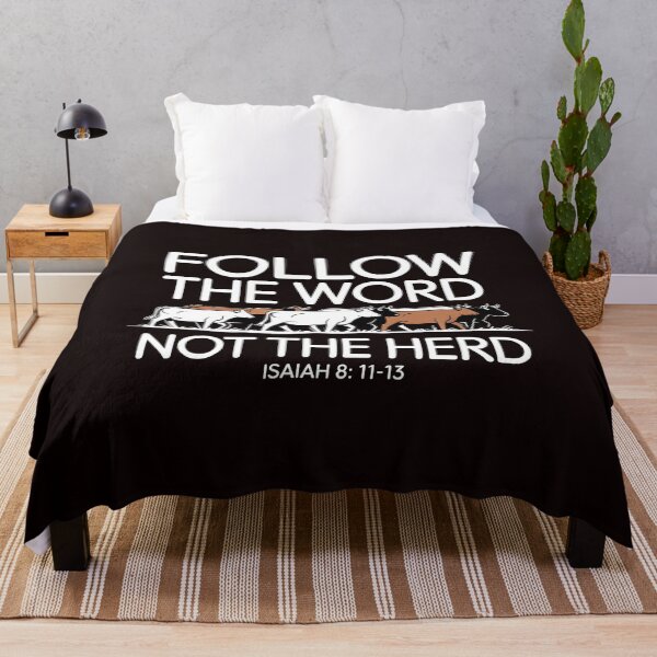Item preview, Follow The Word Not The Herd – Romans Isaiah Christian Bible Quote designed and sold by Redgiant87x.