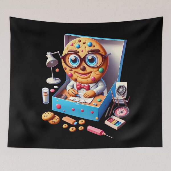 Item preview, Funny Cereal Cookie Character: Digital Desk Geek designed and sold by Art-Arcade6.
