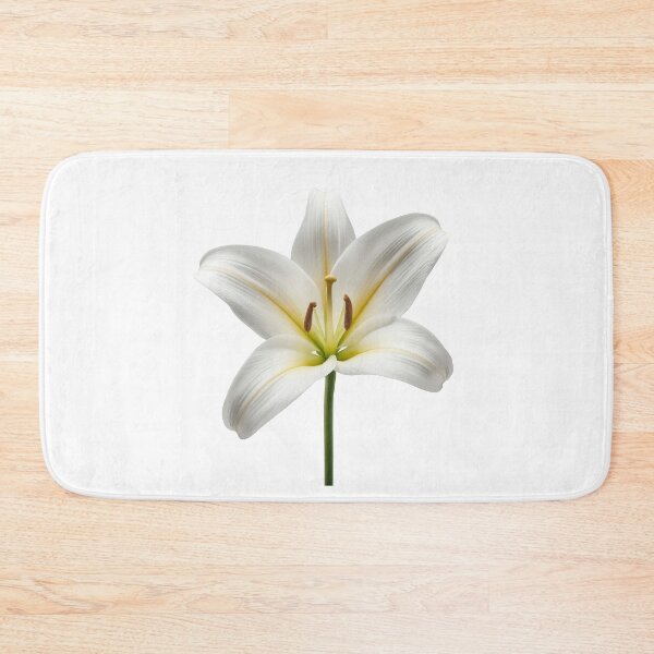 Item preview, Delicate white lily flower with pure petals captured in serene light designed and sold by MiraCleAI.
