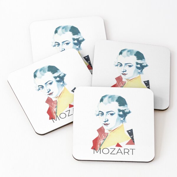 Item preview, Wolfgang Amadeus Mozart - Geometric Pop Art Portrait designed and sold by OzzFrequency.