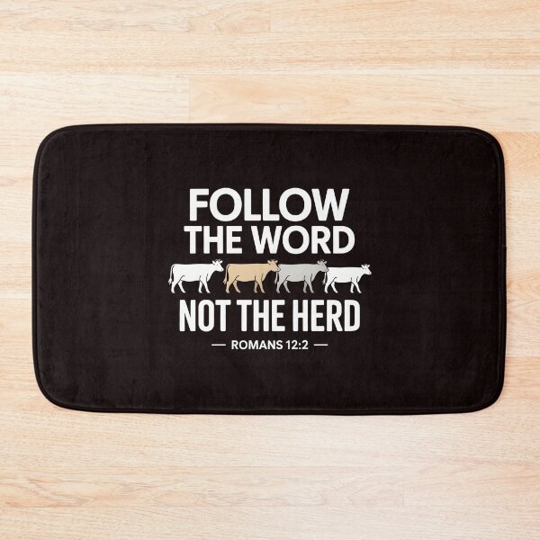 Item preview, Follow The Word Not The Herd – Christian Faith Horse Cow Design designed and sold by Redgiant87x.