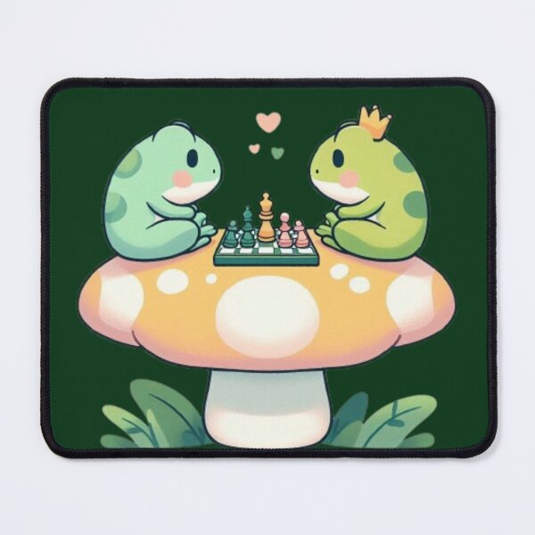 Item preview, Chess Frogs on Mushroom – Whimsical Design designed and sold by Dogandesighn.